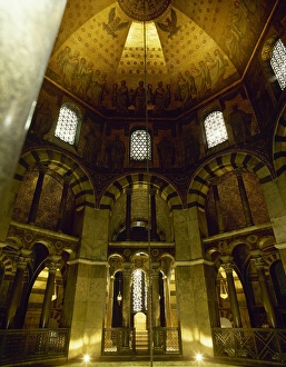 Carlolingian art. Germany. Aachen Cathedral. Palatine Chapel Carlolingian art. Germany. Aachen Cathedral. Palatine Chapel