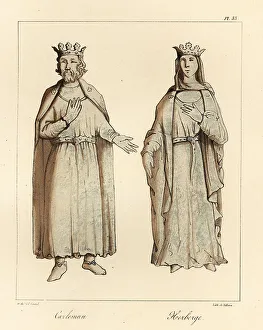 Bossange Prints: Carloman I, King of the Franks, and his wife Gerberga