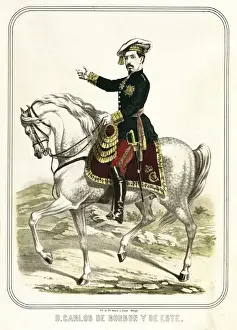 Pretender Prints: CARLOS VII, Carlos Mar&#xd860de los Dolores de Borb󮠅