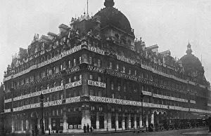 Carlton Hotel, Pall Mall, ablaze with patriotism
