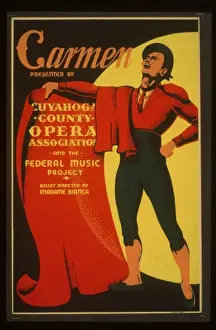 Carmen Prints: Carmen Presented by Cuyahoga County Opera Association and th