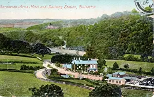 Tiverton Prints: Carnarvon Arms Hotel & Railway Station, Dulverton, Somerset