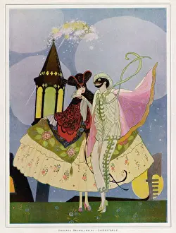 Carnival characters in Venice, Italy