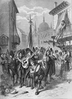 Tambourine Prints: Carnival in a Spanish town
