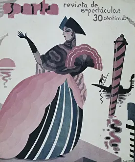 Carnival in Venice. Cover of the Magazine Sparta