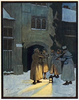 Traditional carol singers
