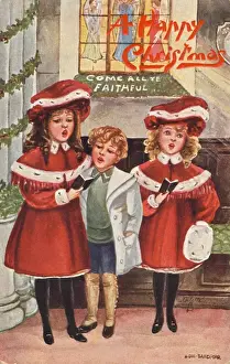 Carols Prints: Carol Singing Girls
