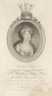 Surmounted Prints: Caroline Brunswick / Eng