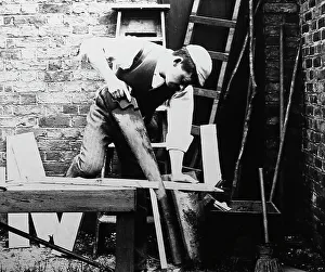 Woodwork Prints: Carpenter, early 1900s