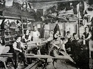Pancras Prints: Carpentry Workshop at St Pancras Schools, Leavesden, Hertfor