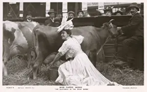Farce Prints: Carrie Moore rehearsing for The Dairymaids