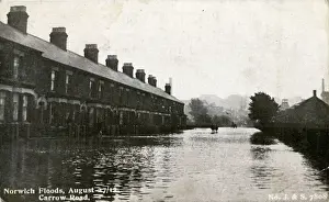 Flood Prints: Carrow Road in Flood, Norwich, Norfolk