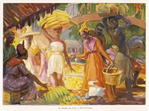 Vibrant Prints: CARRYING BANANAS / WINDIE