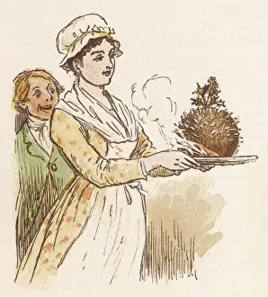 Carrying Flaming Pudding