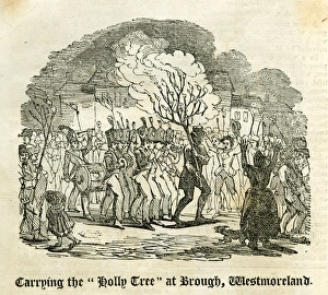 Carrying the Holly Tree at Brough, Westmorland Carrying the Holly Tree at Brough, Westmorland