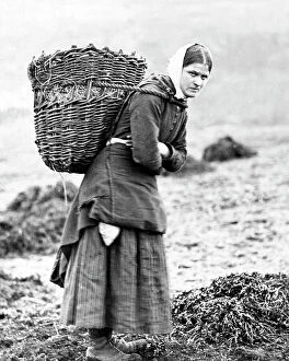 Images Dated 24th August 2018: Carrying peat on the Isle of Skye, Victorian period