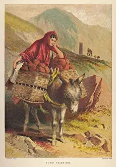 1871 Prints: Carrying Turf / Ireland
