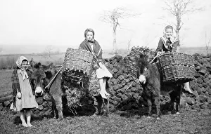 Turf Prints: Carrying turf, Co Mayo, West of Ireland, early 1900s