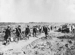 Carrying water to the front line, Western Front, WW1