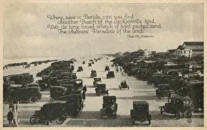 Parking Prints: Cars on the beach, Jacksonville, Florida, USA
