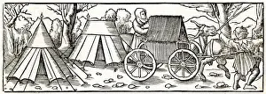 1553 Prints: Cart drawn by oxen 1553