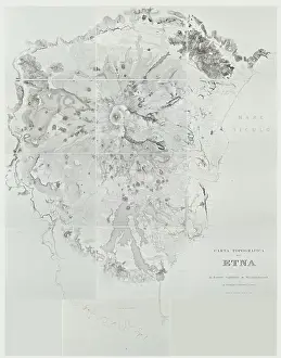 Eruptions Prints: Carta topographica dell Etna (Waltershausen 1836-1843)