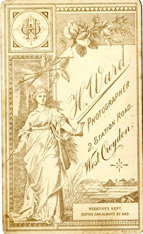 Images Dated 5th September 2017: Carte de Visite back design, H Ward, photographer