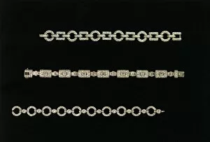 Jewels Gallery: Three Cartier platinum and diamond bracelets