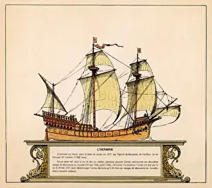 Sailed Prints: CARTIERs SHIP HERMINE