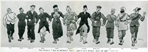 Cartoon, The Allies, WW1 Cartoon, The Allies, WW1