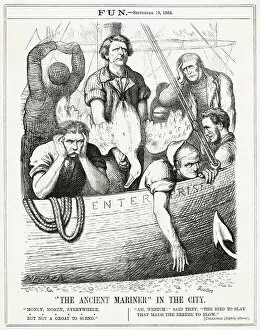 Images Dated 3rd February 2020: Cartoon, The Ancient Mariner in the City (financiers)