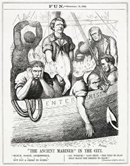 Albatross Gallery: Cartoon, The Ancient Mariner in the City (financiers)