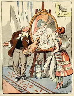 Lorgnette Prints: Cartoon, Art in 1916, WW1
