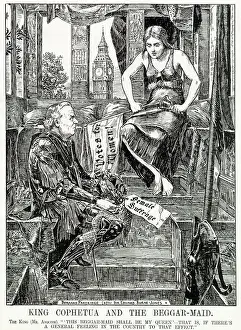Beggar Prints: Cartoon -- Asquith half-promises to introduce votes for women - if the country agrees