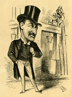 Images Dated 20th April 2017: Cartoon, Augustus Harris, British actor and dramatist