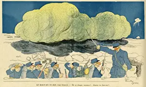 Prepare Prints: Cartoon, The bad cloud, WW1