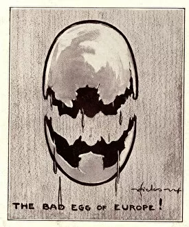 Eggshell Gallery: Cartoon, The Bad Egg of Europe! by Victor Hicks