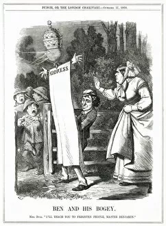 Threat Collection: Cartoon, Ben and his Bogey (Disraeli)