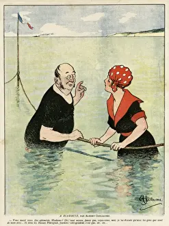 Optimism Prints: Cartoon, At Biarritz, WW1