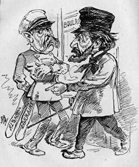 Lorraine Collection: Cartoon, Bismarck and Gambetta