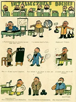 Stein Prints: Cartoon, Boche intellectuals, WW1