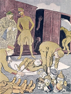 Parts Gallery: Cartoon, body parts after the battle, WW1