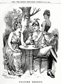 Allegorical Collection: Cartoon, Britannia and Kaiser Wilhelm II