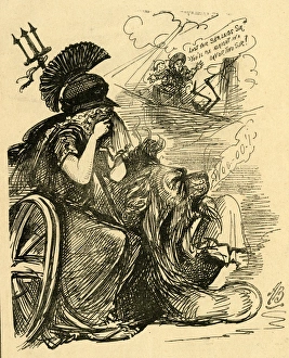 Images Dated 21st April 2017: Cartoon, Britannia Mourns