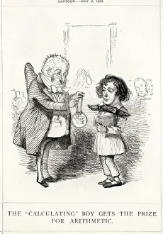 Images Dated 20th December 2019: Cartoon, The Calculating Boy Gets the Prize for Arithmetic