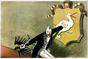 Ducks Prints: Cartoon, Chancellor Bethmann and his work, WW1