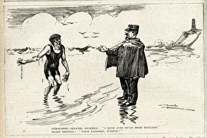 Asked Collection: Cartoon, Channel swimmer asked for passport