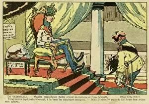 Franz Collection: Cartoon, Charles I and the chamberlain, WW1