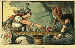Images Dated 6th November 2015: Cartoon, Check to the Red King! WW1