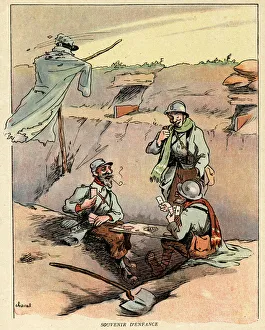 Cartoon, Childhood memories, WW1 Cartoon, Childhood memories, WW1